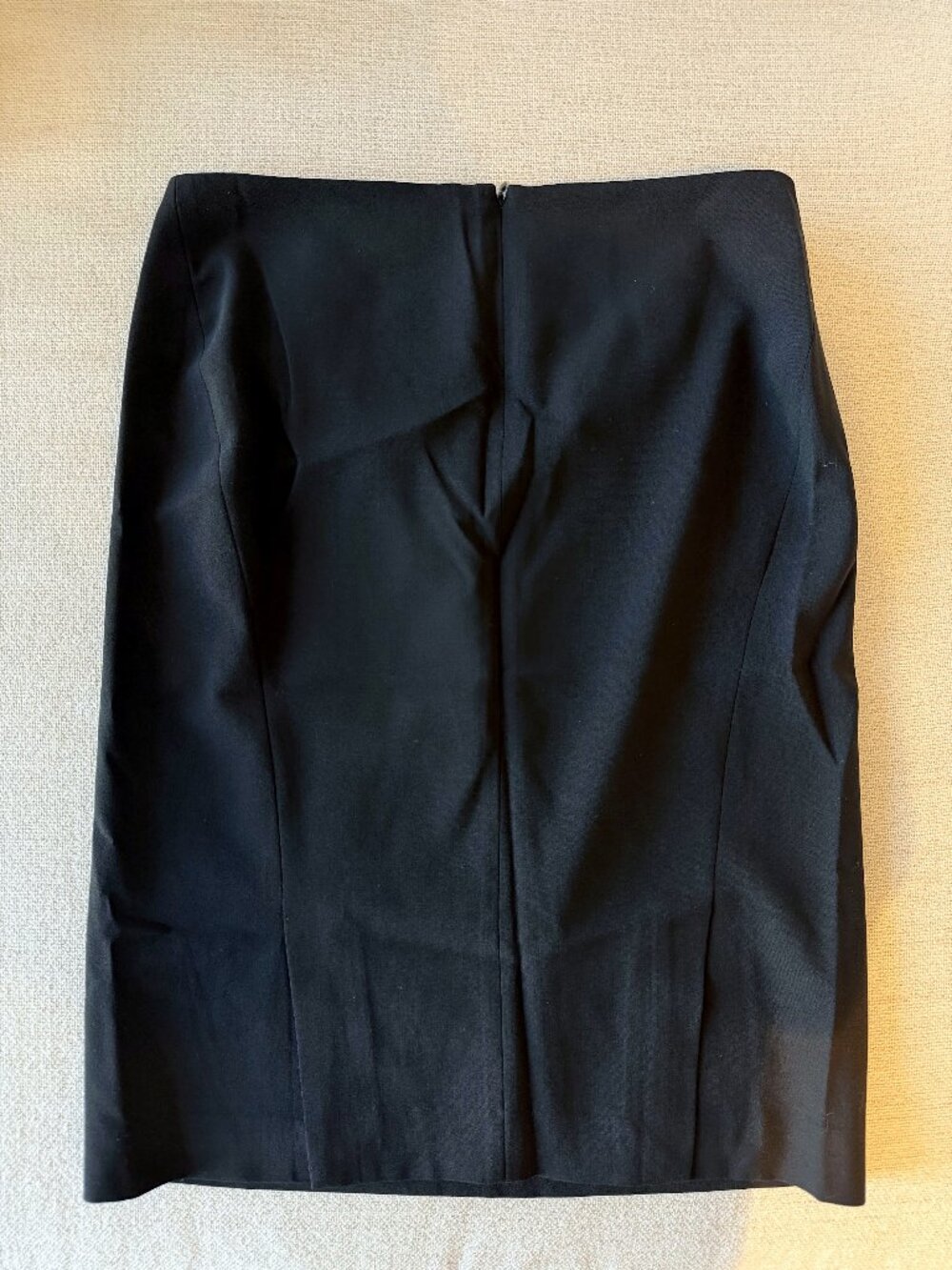 Theory Golda 2 Urban Virgin Wool Pencil Skirt Black 4